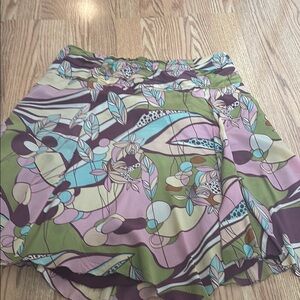 Floral Patterned Skirt - Multicolor